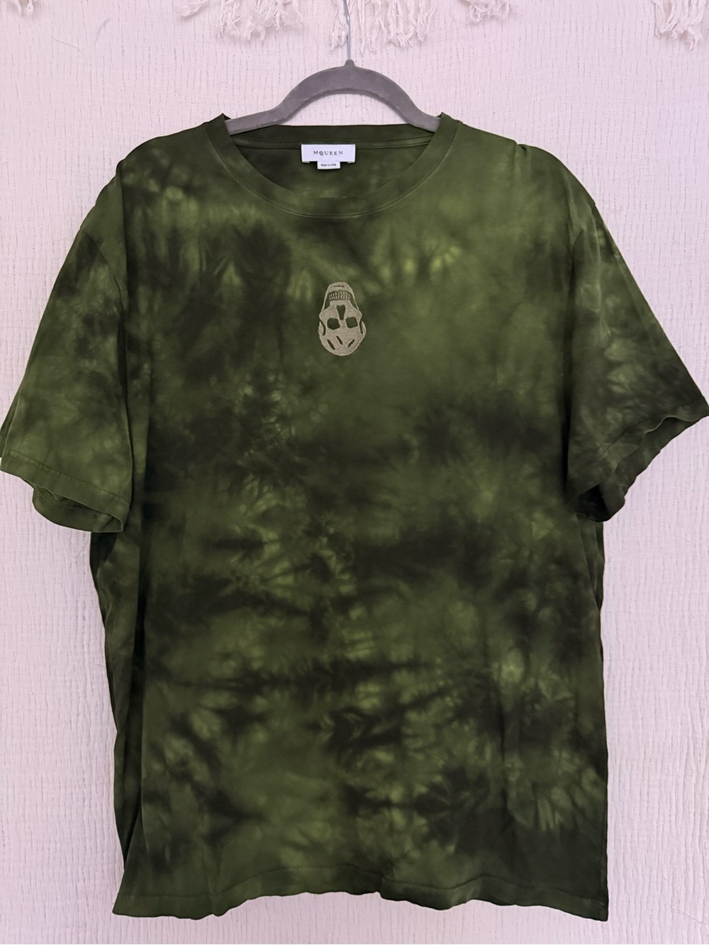 Alexander McQueen Green Tie-Dye Skull T-Shirt Men’s L Made in Italy